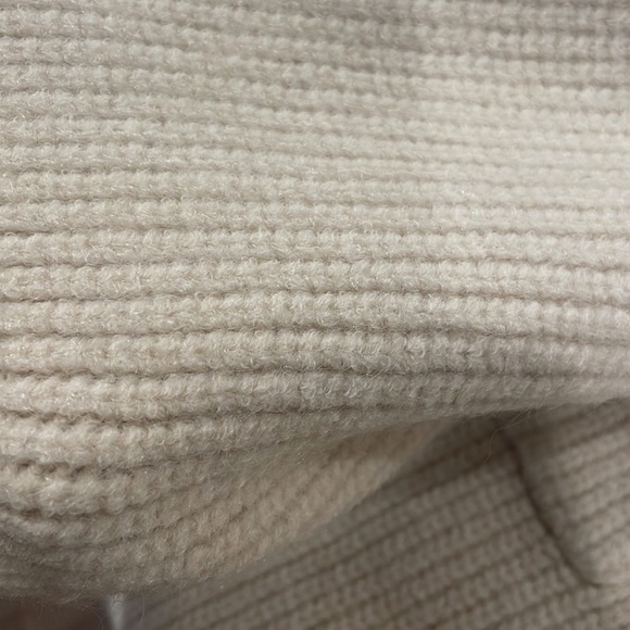 GORGEOUS Chunky Thick Long Below Knee Duster Rib Dark Cream Cardigan Coat - Picture 6 of 7